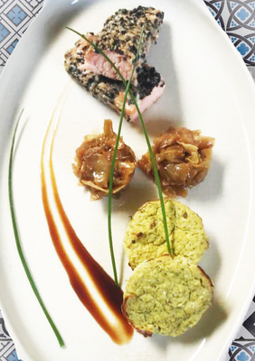 Darne de saumon au sésame